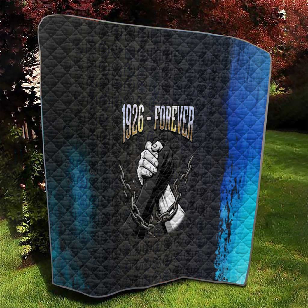 1926 Forever Black History Month Quilt Broken Chains Freedom Adinkra Symbol