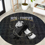 1926 Forever Black History Month Round Carpet Broken Chains Freedom Adinkra Symbol