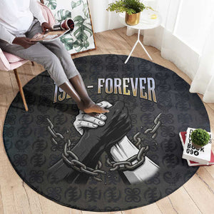 1926 Forever Black History Month Round Carpet Broken Chains Freedom Adinkra Symbol