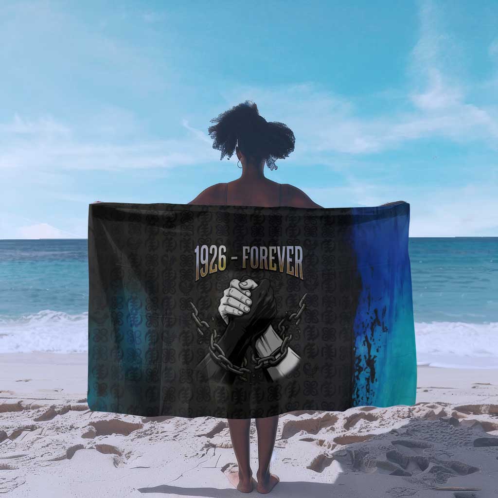 1926 Forever Black History Month Sarong Broken Chains Freedom Adinkra Symbol