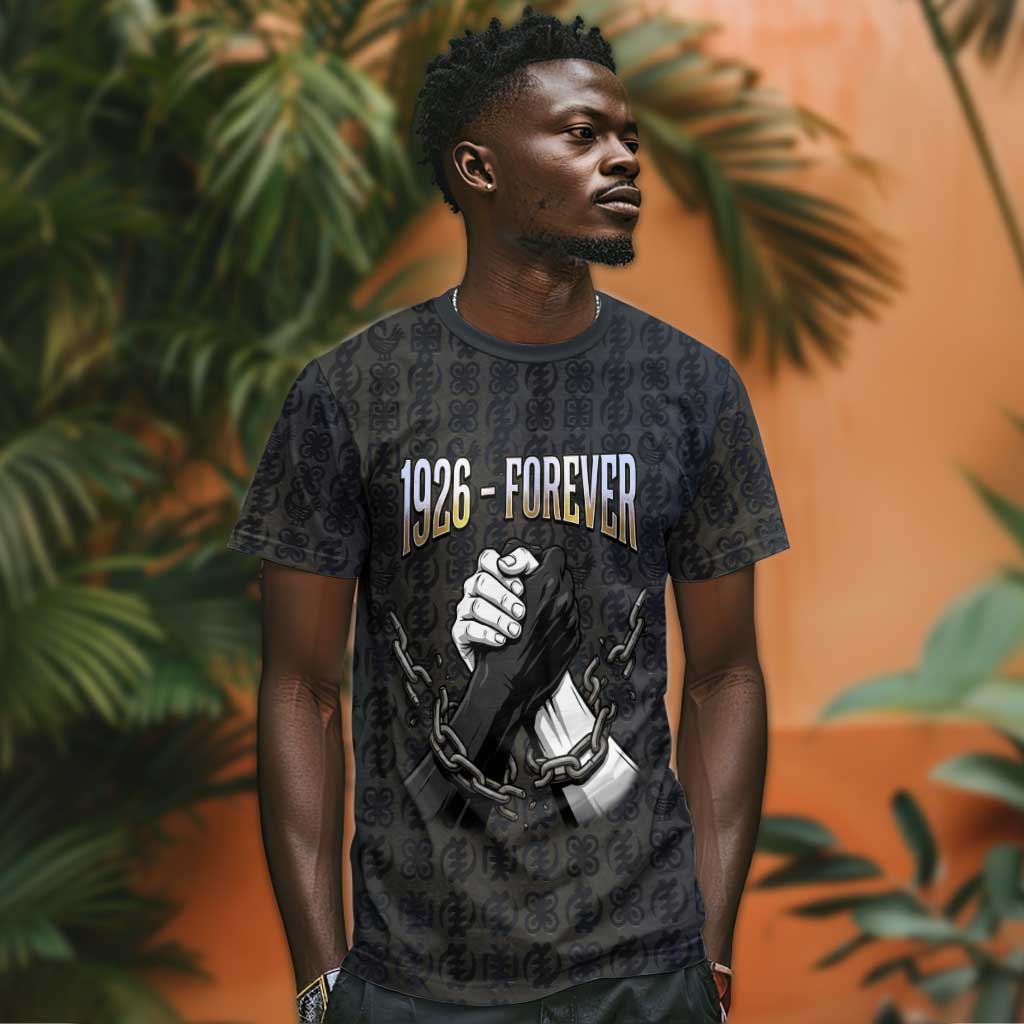 1926 Forever Black History Month T shirt Broken Chains Freedom Adinkra Symbol