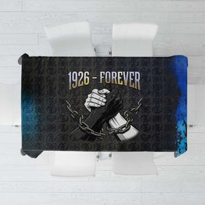1926 Forever Black History Month Tablecloth Broken Chains Freedom Adinkra Symbol