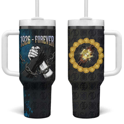 1926 Forever Black History Month Tumbler With Handle Broken Chains Freedom Adinkra Symbol