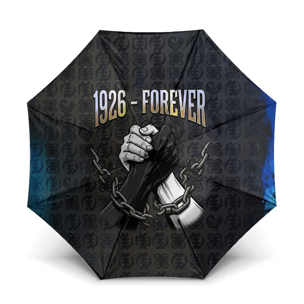 1926 Forever Black History Month Umbrella Broken Chains Freedom Adinkra Symbol