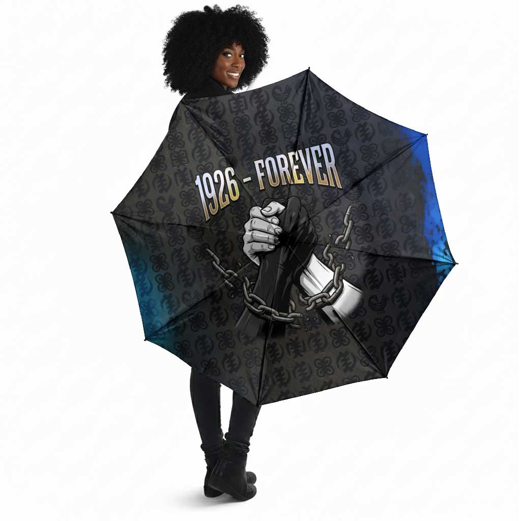 1926 Forever Black History Month Umbrella Broken Chains Freedom Adinkra Symbol