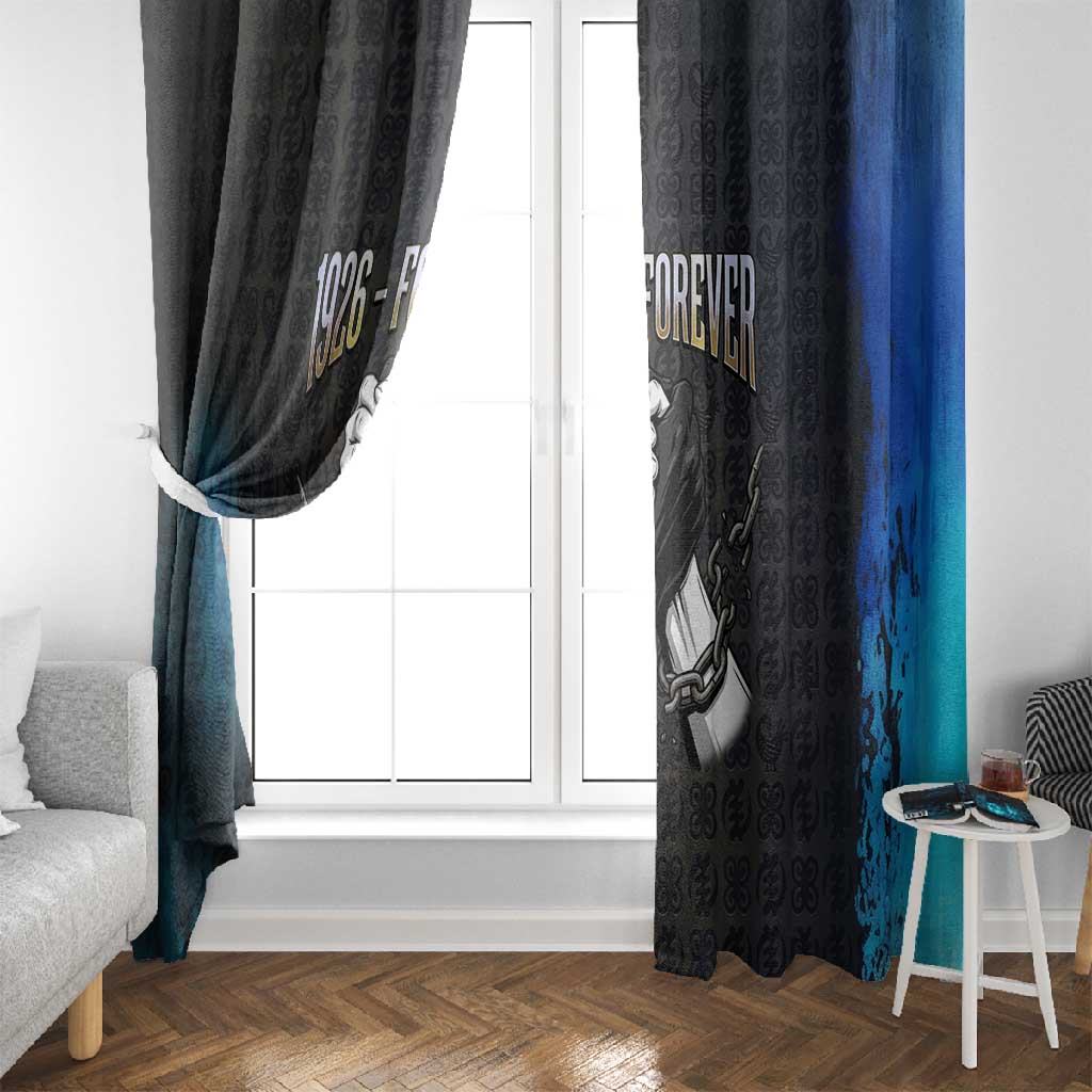 1926 Forever Black History Month Window Curtain Broken Chains Freedom Adinkra Symbol