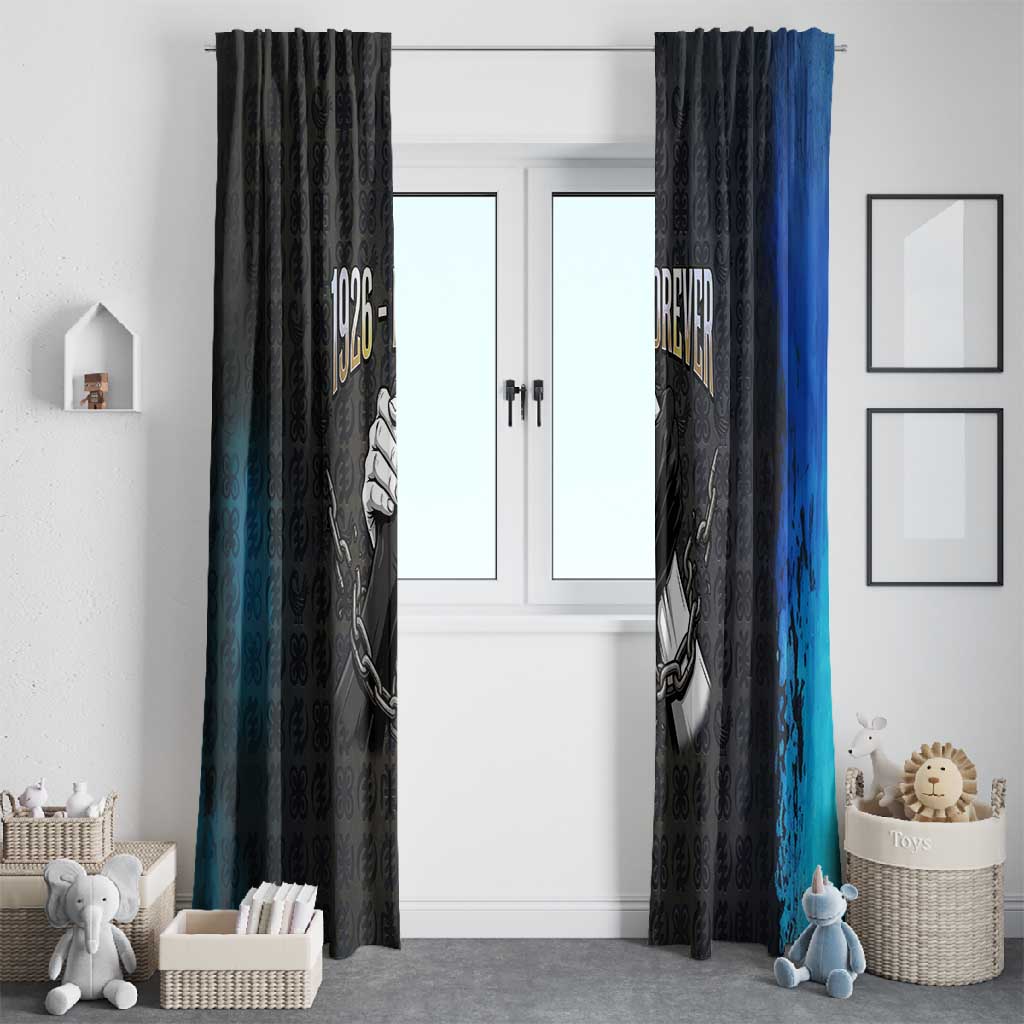 1926 Forever Black History Month Window Curtain Broken Chains Freedom Adinkra Symbol