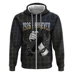 1926 Forever Black History Month Zip Hoodie Broken Chains Freedom Adinkra Symbol