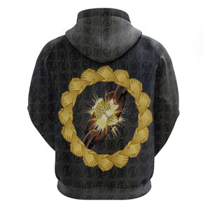 1926 Forever Black History Month Zip Hoodie Broken Chains Freedom Adinkra Symbol