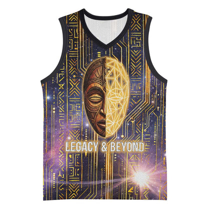Afrofuturism Legacy Beyond Basketball Jersey African Astronaut Galaxy Mask