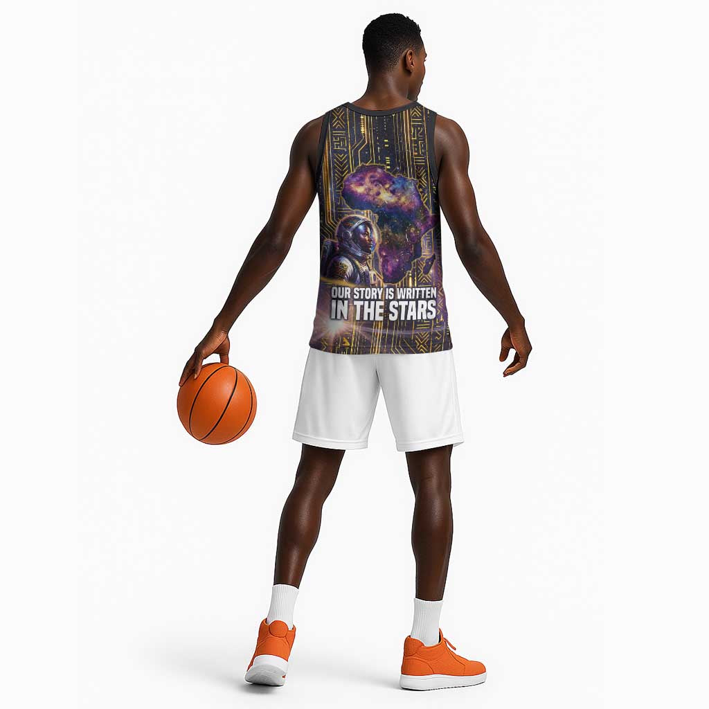 Afrofuturism Legacy Beyond Basketball Jersey African Astronaut Galaxy Mask