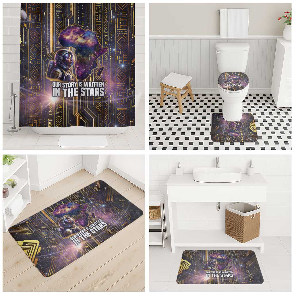 Afrofuturism Legacy Beyond Bathroom Set African Astronaut Galaxy Mask