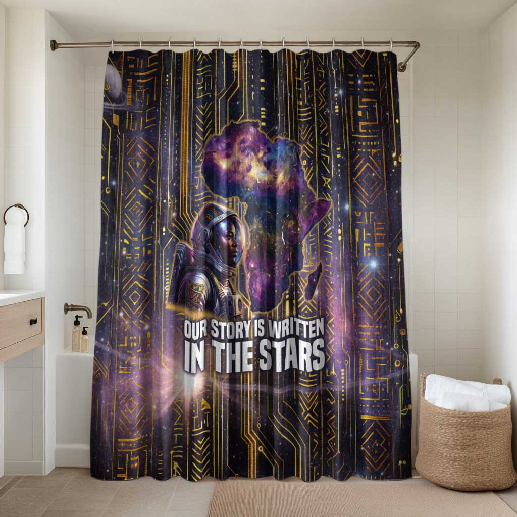 Afrofuturism Legacy Beyond Bathroom Set African Astronaut Galaxy Mask