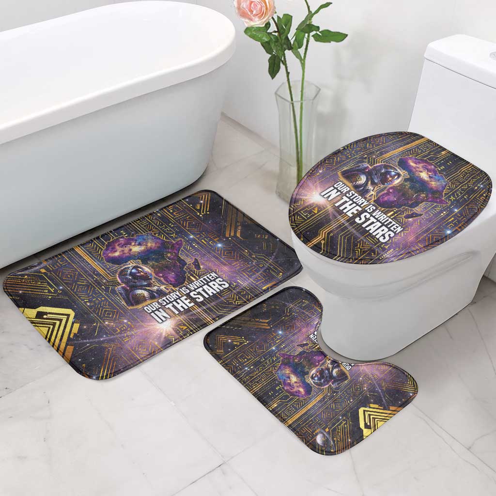 Afrofuturism Legacy Beyond Bathroom Set African Astronaut Galaxy Mask