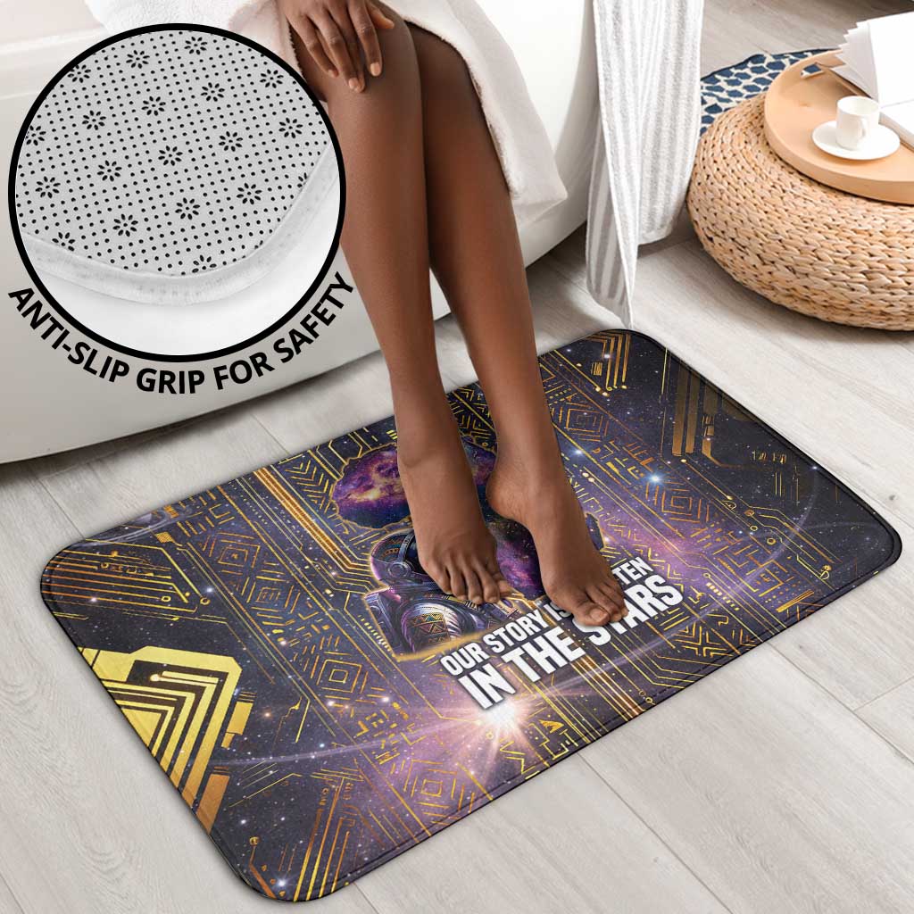 Afrofuturism Legacy Beyond Bathroom Set African Astronaut Galaxy Mask