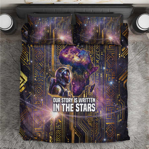 Afrofuturism Legacy Beyond Bedding Set African Astronaut Galaxy Mask