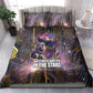 Afrofuturism Legacy Beyond Bedding Set African Astronaut Galaxy Mask