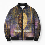 Afrofuturism Legacy Beyond Bomber Puffer Jacket African Astronaut Galaxy Mask