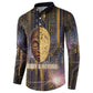 Afrofuturism Legacy Beyond Button Sweatshirt African Astronaut Galaxy Mask