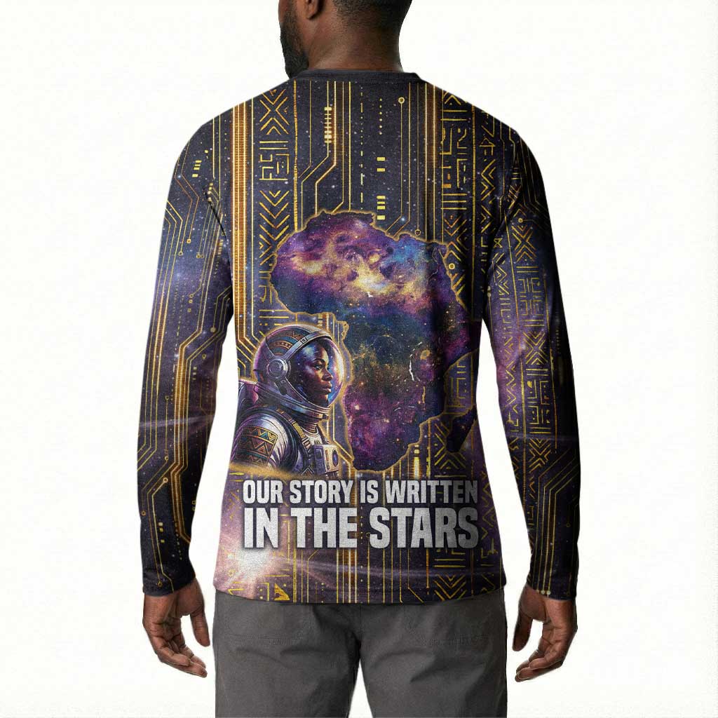 Afrofuturism Legacy Beyond Button Sweatshirt African Astronaut Galaxy Mask