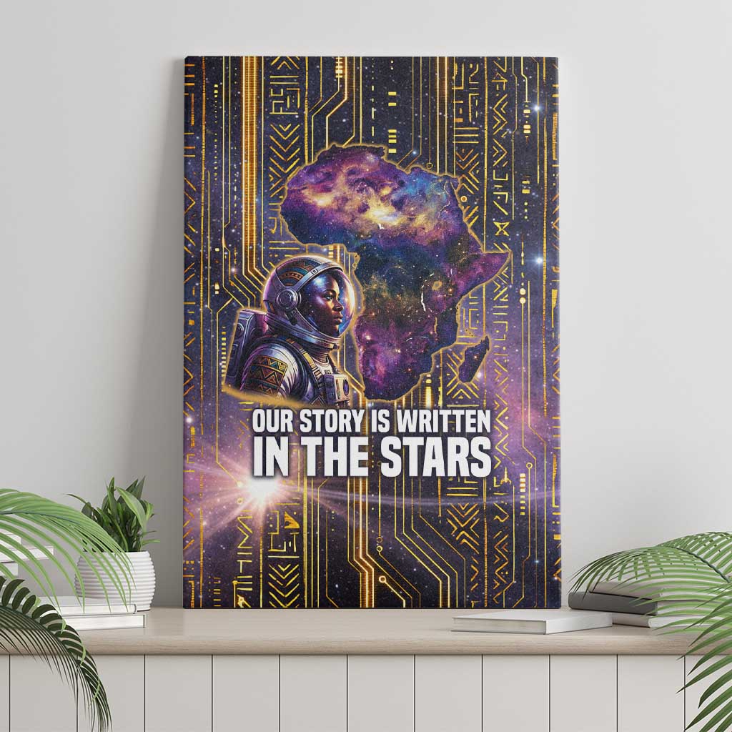 Afrofuturism Legacy Beyond Canvas Wall Art African Astronaut Galaxy Mask