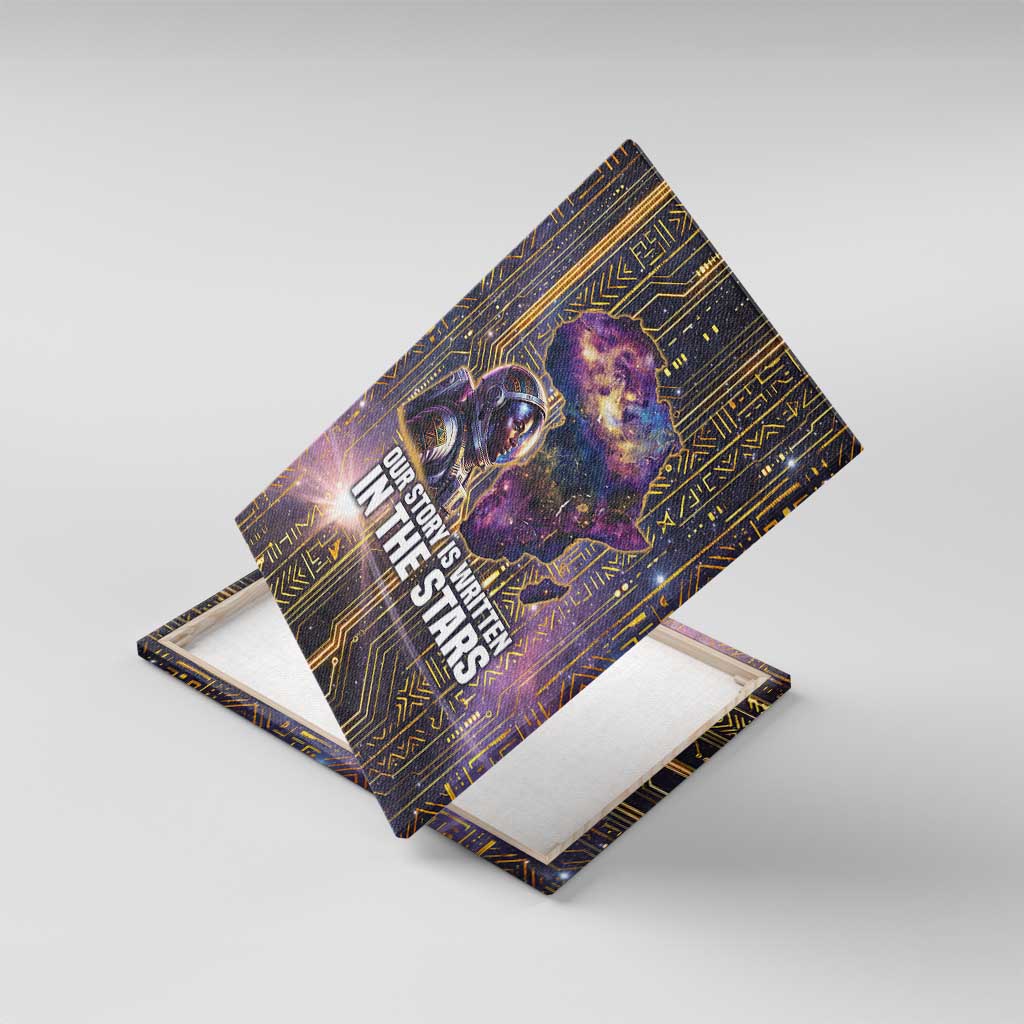 Afrofuturism Legacy Beyond Canvas Wall Art African Astronaut Galaxy Mask