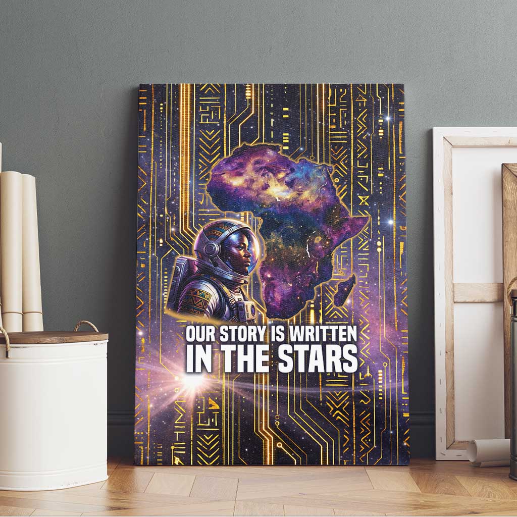 Afrofuturism Legacy Beyond Canvas Wall Art African Astronaut Galaxy Mask