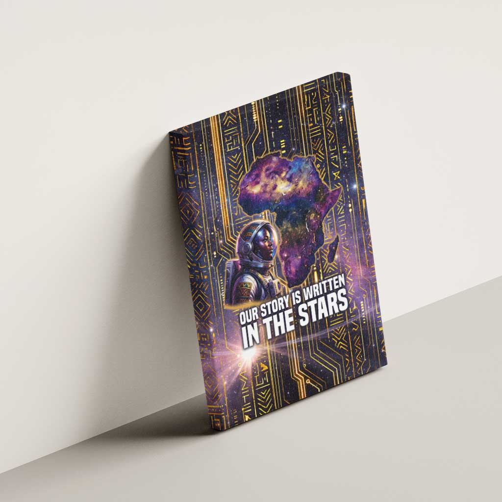Afrofuturism Legacy Beyond Canvas Wall Art African Astronaut Galaxy Mask