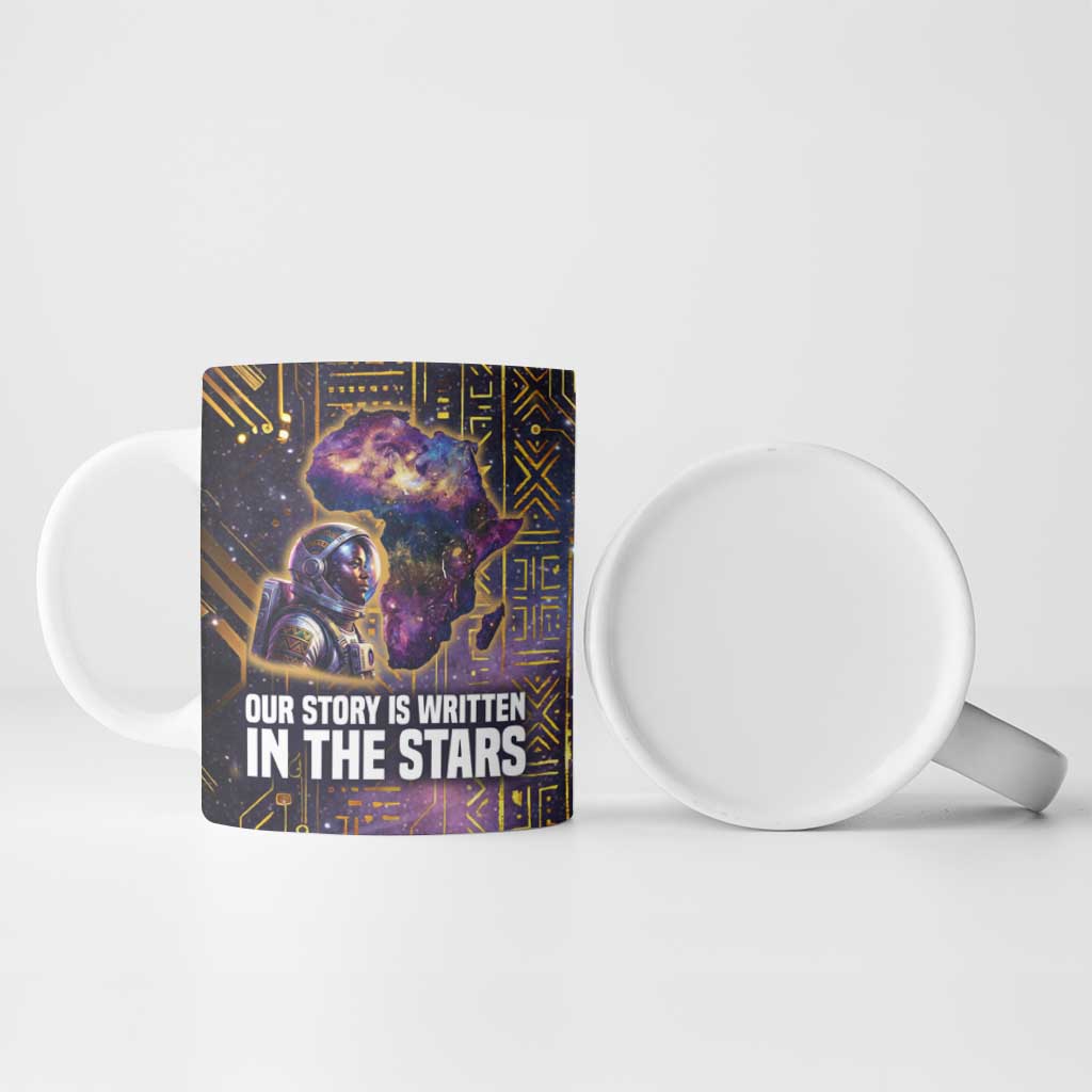 Afrofuturism Legacy Beyond Ceramic Mug African Astronaut Galaxy Mask
