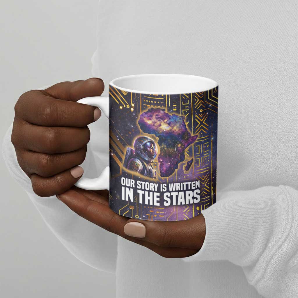 Afrofuturism Legacy Beyond Ceramic Mug African Astronaut Galaxy Mask