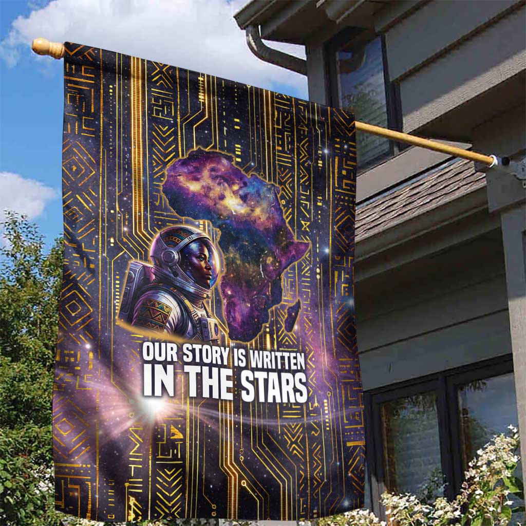 Afrofuturism Legacy Beyond Garden Flag African Astronaut Galaxy Mask