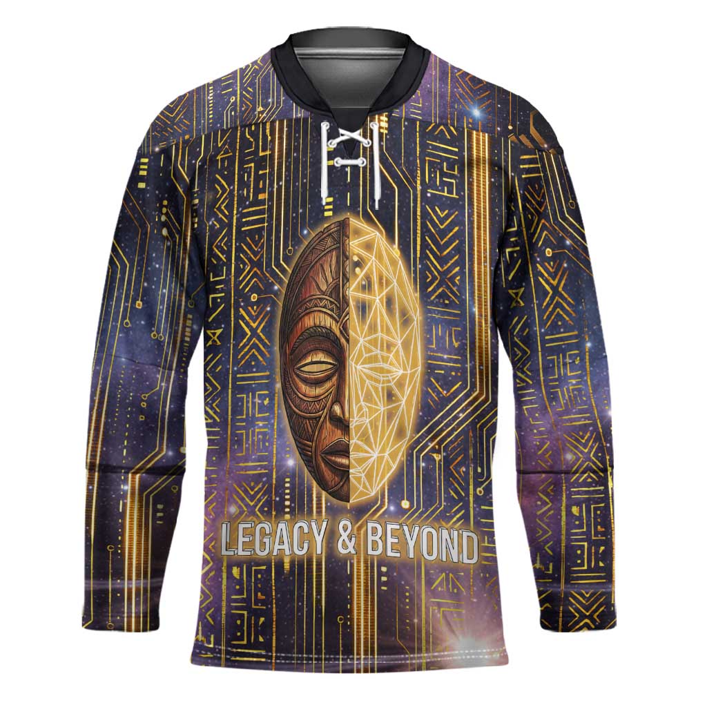 Afrofuturism Legacy Beyond Hockey Jersey African Astronaut Galaxy Mask