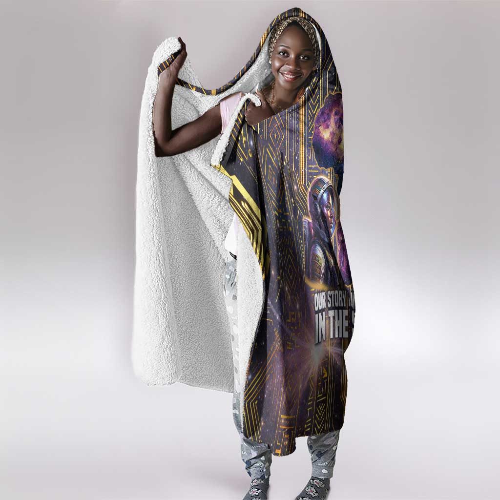 Afrofuturism Legacy Beyond Hooded Blanket African Astronaut Galaxy Mask