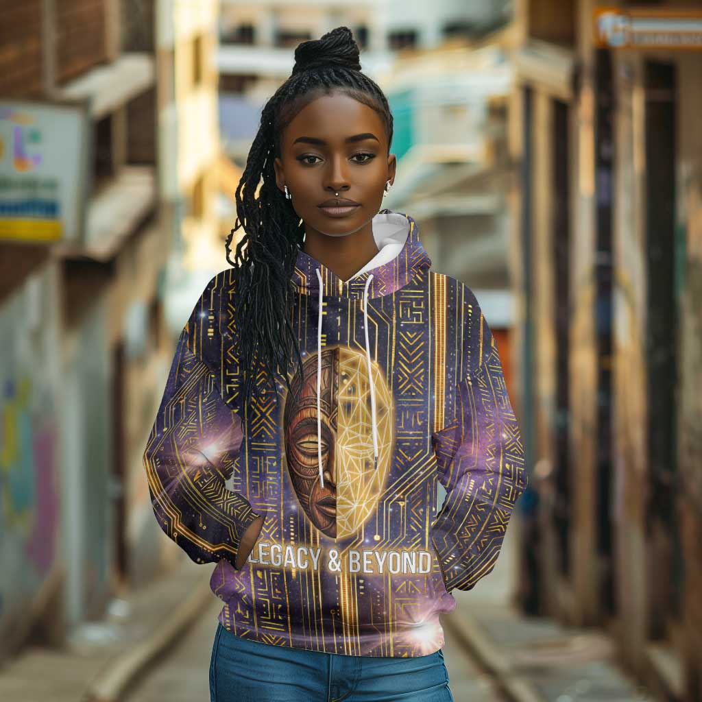 Afrofuturism Legacy Beyond Hoodie African Astronaut Galaxy Mask