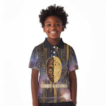 Afrofuturism Legacy Beyond Kid Polo Shirt African Astronaut Galaxy Mask