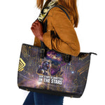 Afrofuturism Legacy Beyond Leather Tote Bag African Astronaut Galaxy Mask