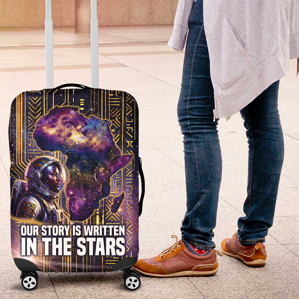 Afrofuturism Legacy Beyond Luggage Cover African Astronaut Galaxy Mask