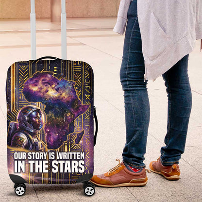 Afrofuturism Legacy Beyond Luggage Cover African Astronaut Galaxy Mask