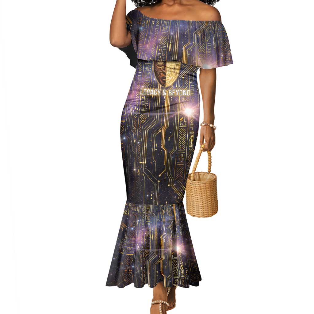 Afrofuturism Legacy Beyond Mermaid Dress African Astronaut Galaxy Mask