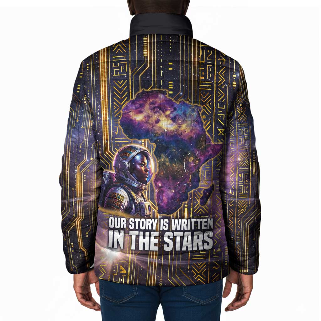 Afrofuturism Legacy Beyond Padded Jacket African Astronaut Galaxy Mask