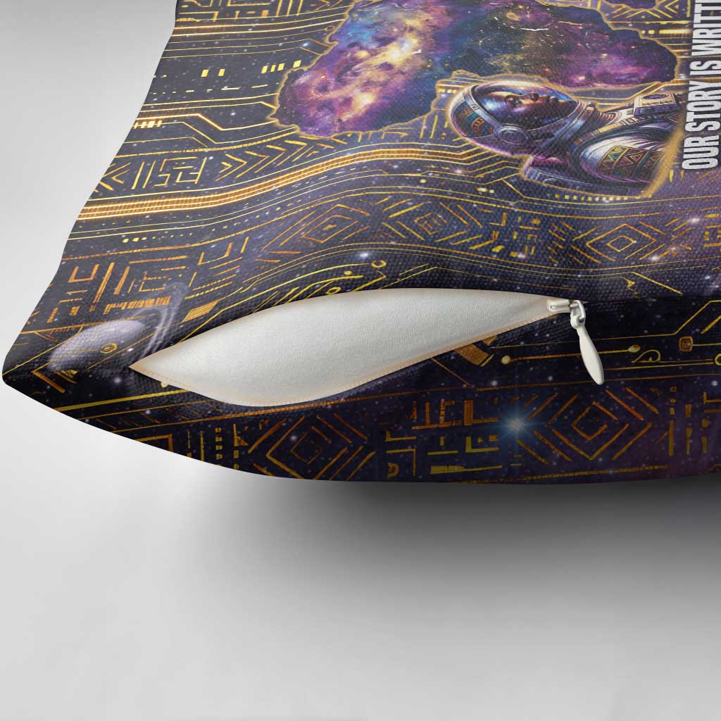 Afrofuturism Legacy Beyond Pillow Cover African Astronaut Galaxy Mask