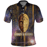 Afrofuturism Legacy Beyond Polo Shirt African Astronaut Galaxy Mask