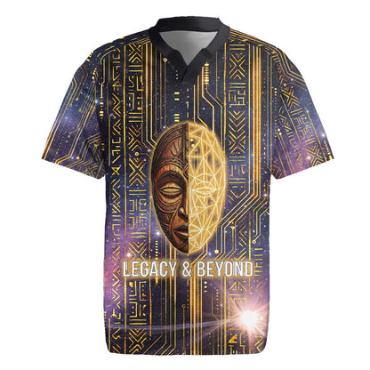 Afrofuturism Legacy Beyond Rugby Jersey African Astronaut Galaxy Mask