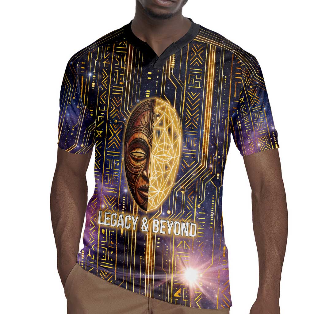 Afrofuturism Legacy Beyond Rugby Jersey African Astronaut Galaxy Mask
