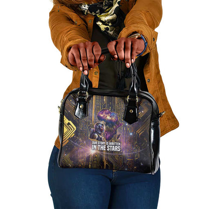 Afrofuturism Legacy Beyond Shoulder Handbag African Astronaut Galaxy Mask