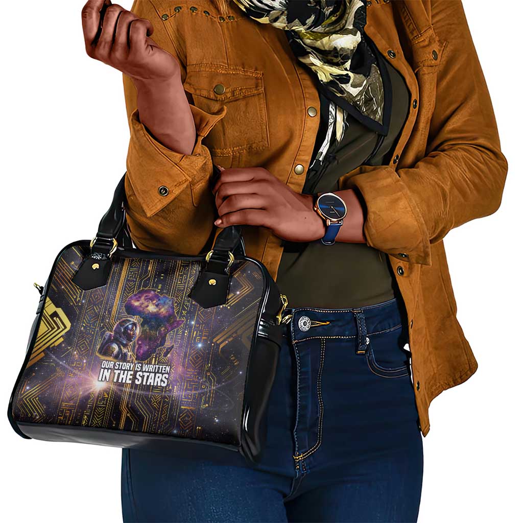 Afrofuturism Legacy Beyond Shoulder Handbag African Astronaut Galaxy Mask