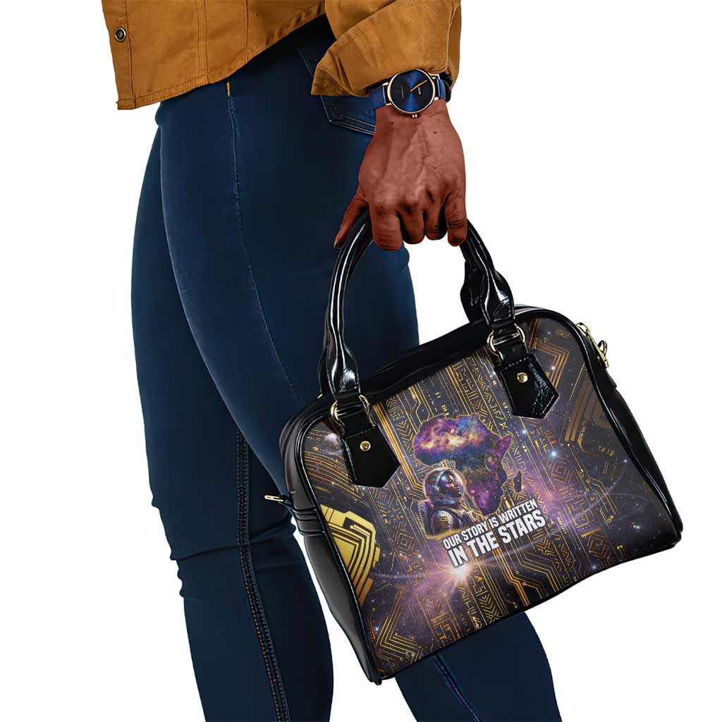 Afrofuturism Legacy Beyond Shoulder Handbag African Astronaut Galaxy Mask