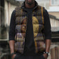 Afrofuturism Legacy Beyond Sleeveless Puffer Jacket African Astronaut Galaxy Mask