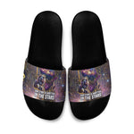 Afrofuturism Legacy Beyond Slide Sandals African Astronaut Galaxy Mask