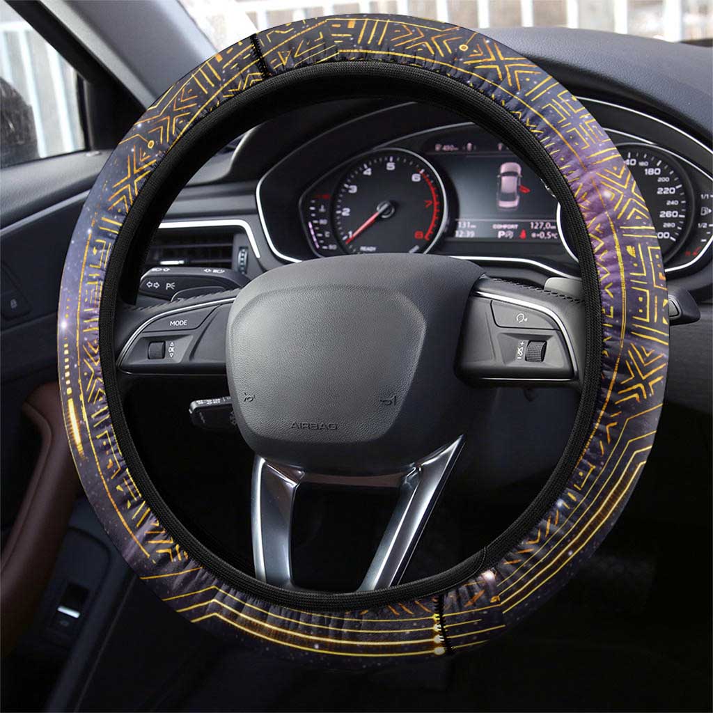 Afrofuturism Legacy Beyond Steering Wheel Cover African Astronaut Galaxy Mask